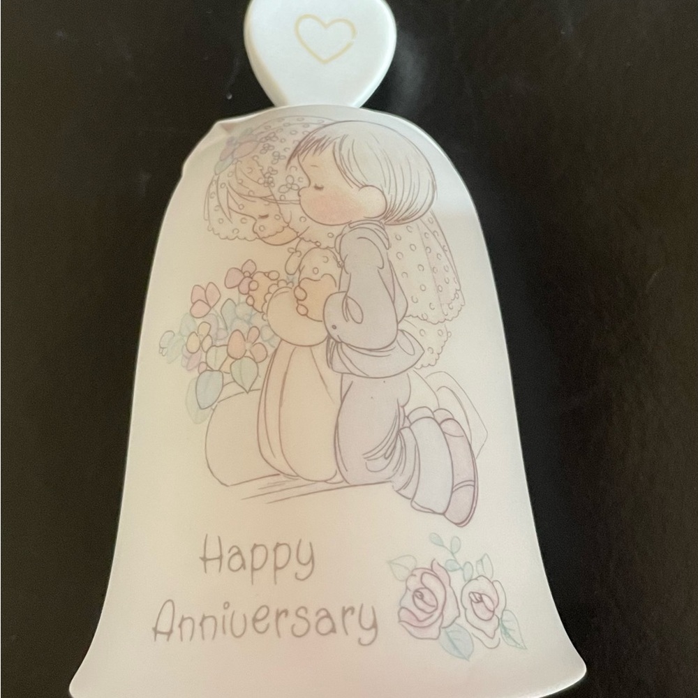 Precious Moments Happy Anniversary Porcelain Bell